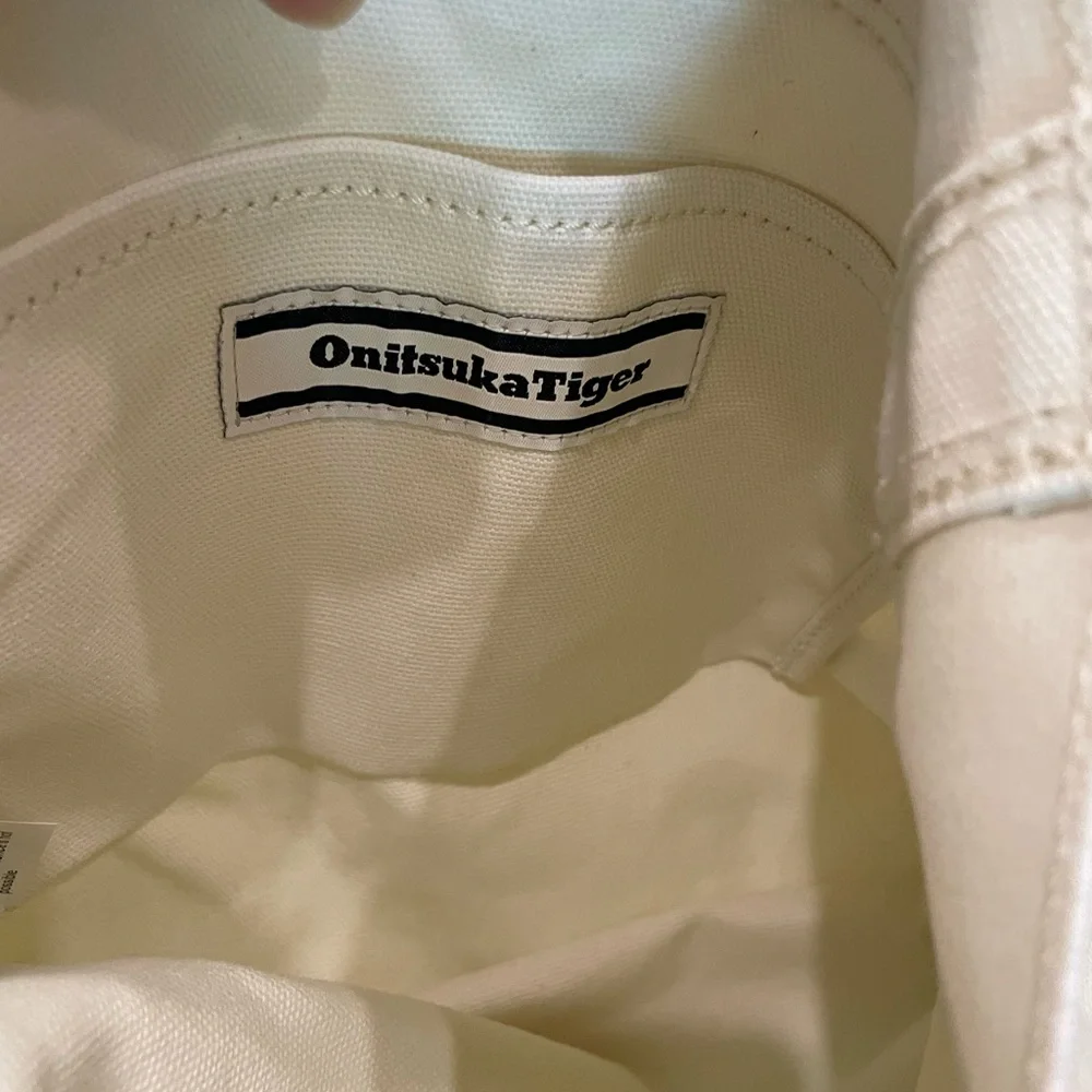 Onitsuka Tiger by Asics Cream Tote Bag with Minimalist Design - Picture 5 of 6